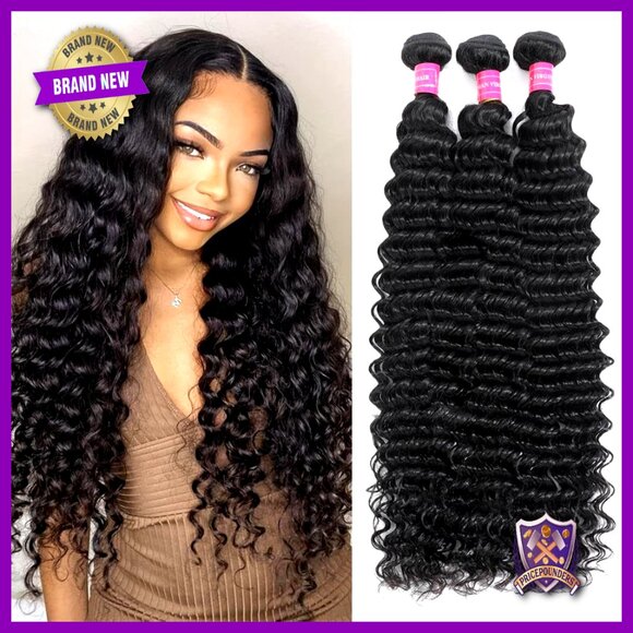 20/22/24 Inch Deep Wave Brazilian Human Hair Extensions 12A Grade main image 4